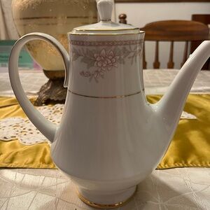 Elegant Floral White Teapot